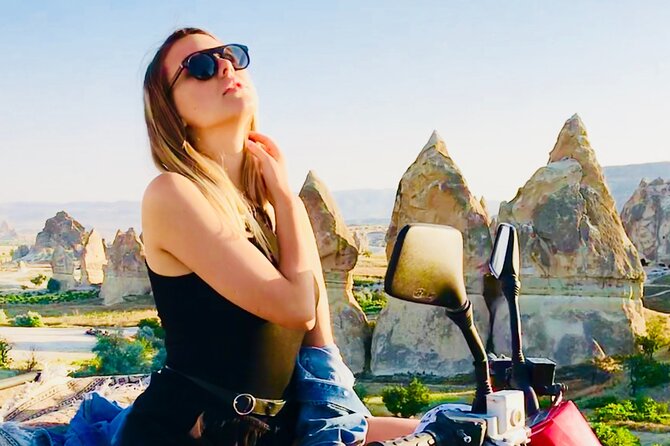 Superbe coucher de soleil juste après une visite en quad en Cappadoce