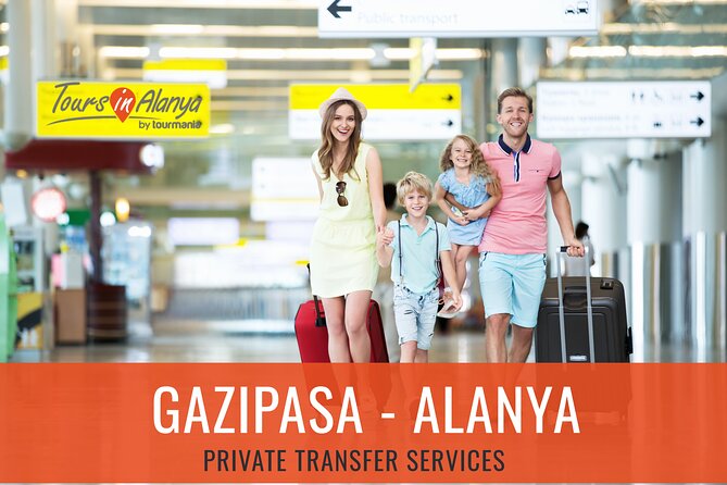 Transfert privé de l'aéroport de Gazipasa aux complexes d'Alanya