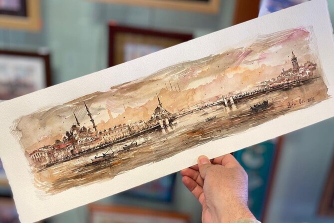 Paint Istanbul Skyline with Watercolor